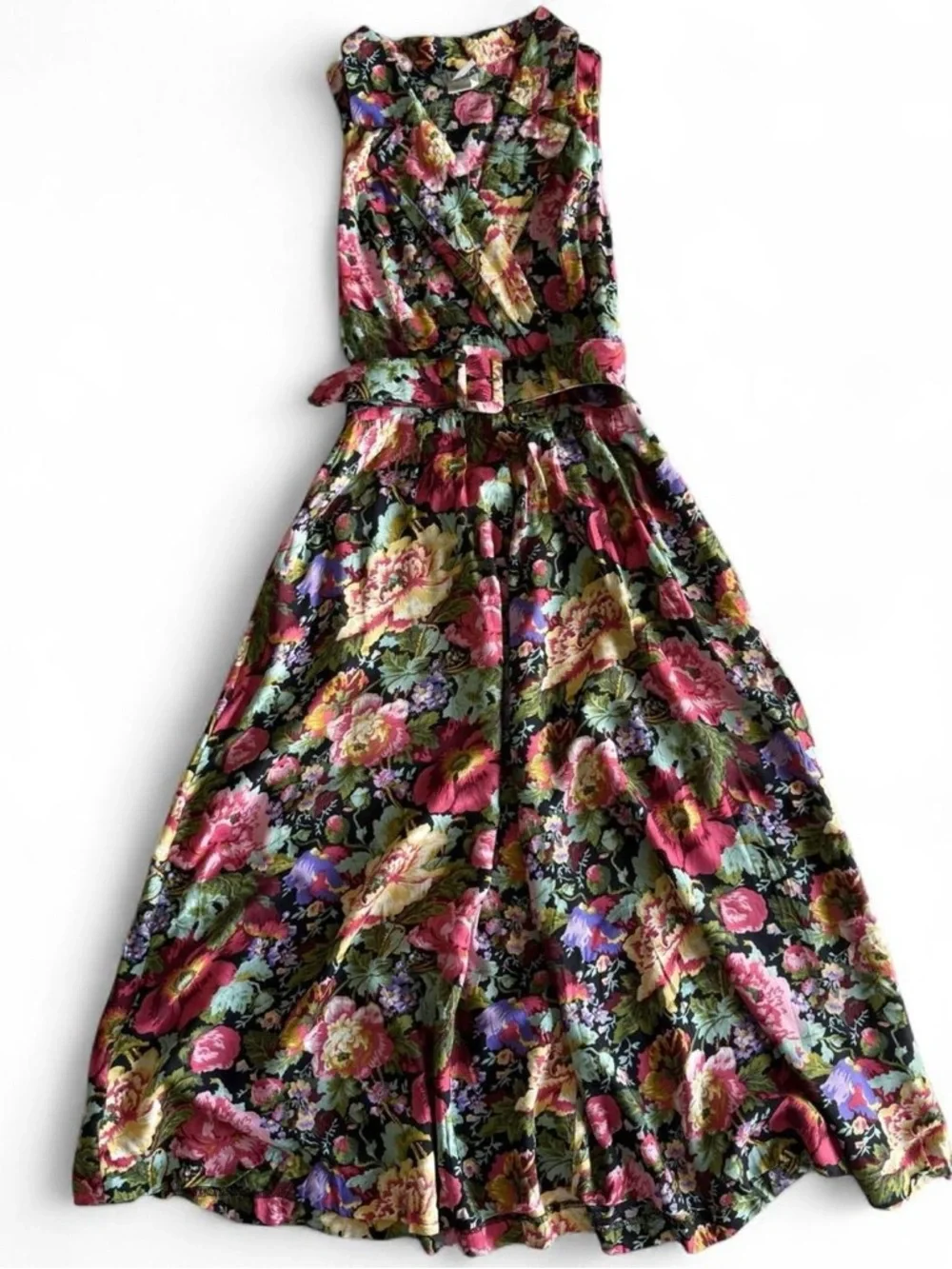 Vintage Ivy Impressions floral maxi dress - 90s whimsigoth cottagecore dress - Picture 1 of 7
